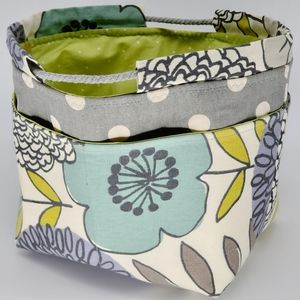 Handmade canvas project bag for home organization